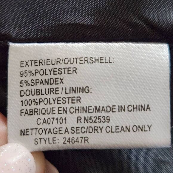 Platinum Utex jacket hidden buttons houndstooth black Size XL - Picture 9 of 9